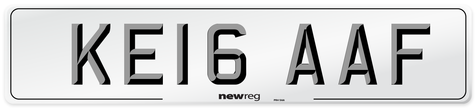 KE16 AAF Number Plate from New Reg